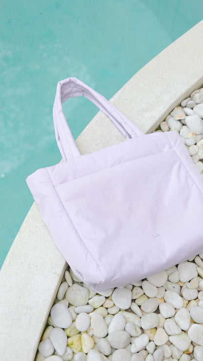 COSY LUXE TOTE BAG IN LILAC