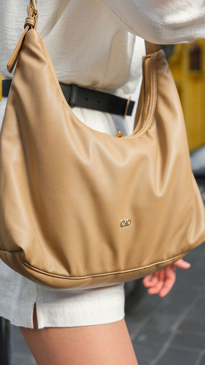 [ARCxTSL] CUSHY HOBO BAG IN TAUPE