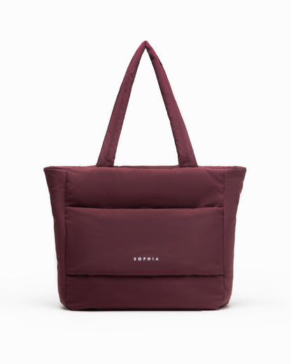 COSY LUXE TOTE BAG IN WINE
