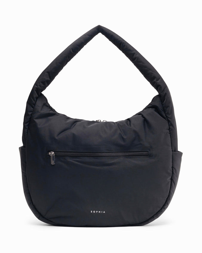 POSH SLOUCHY BAG IN JET BLACK