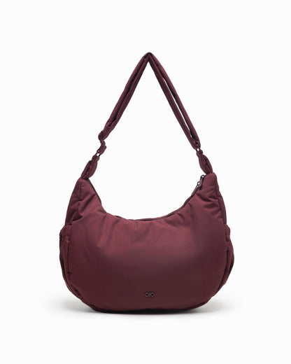 L COSY LUXE CRESCENT BAG WINE