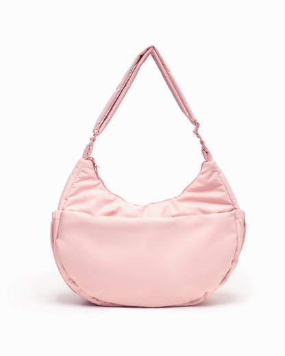 XL COSY LUXE CRESCENT BAG IN BLUSH