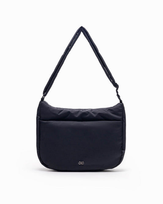 POSH PUFFY CROSSBODY BAG IN JET BLACK