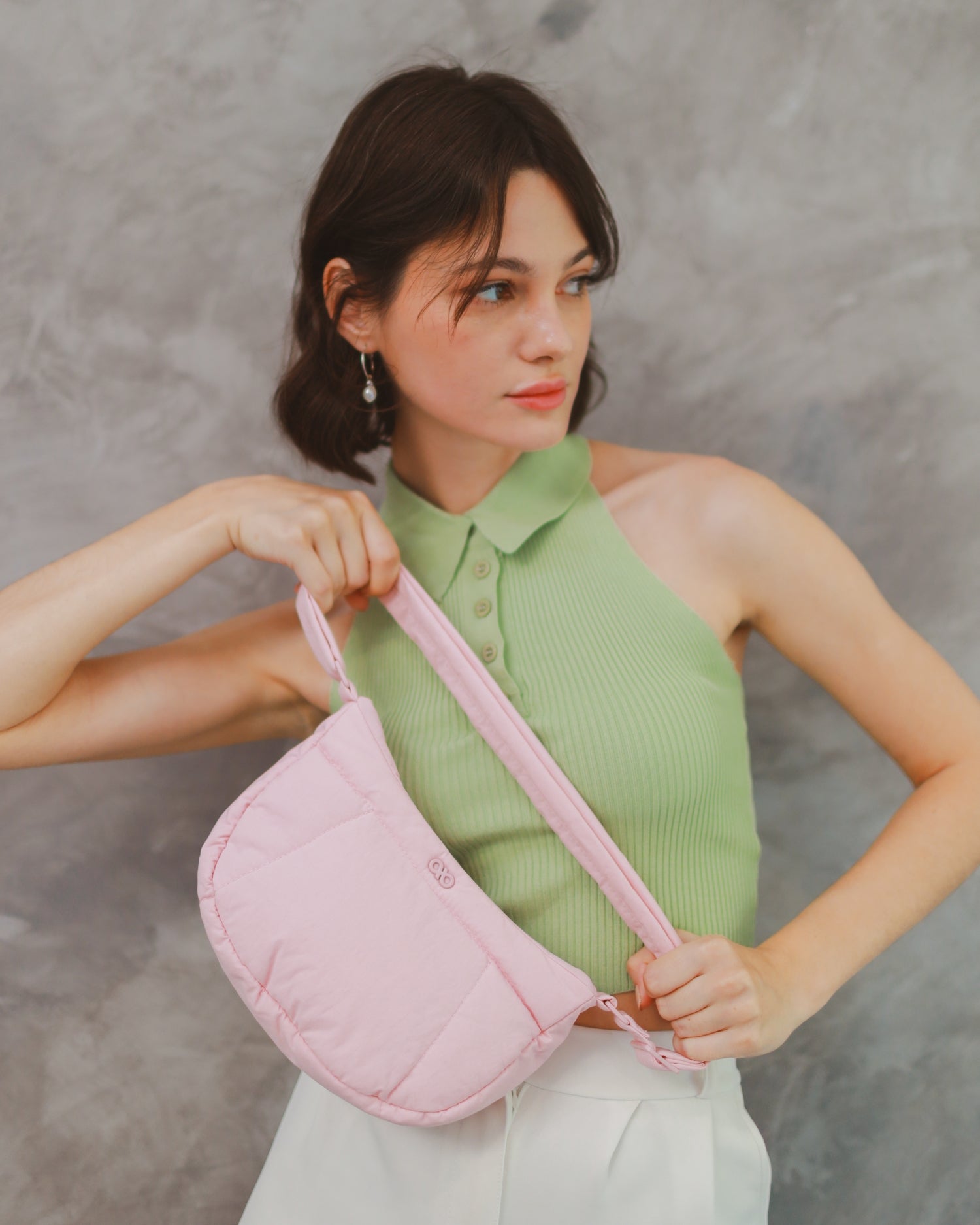 MINI COSY PUFFY CROSSBODY BAG IN PEONY (M) – The Sophia Label