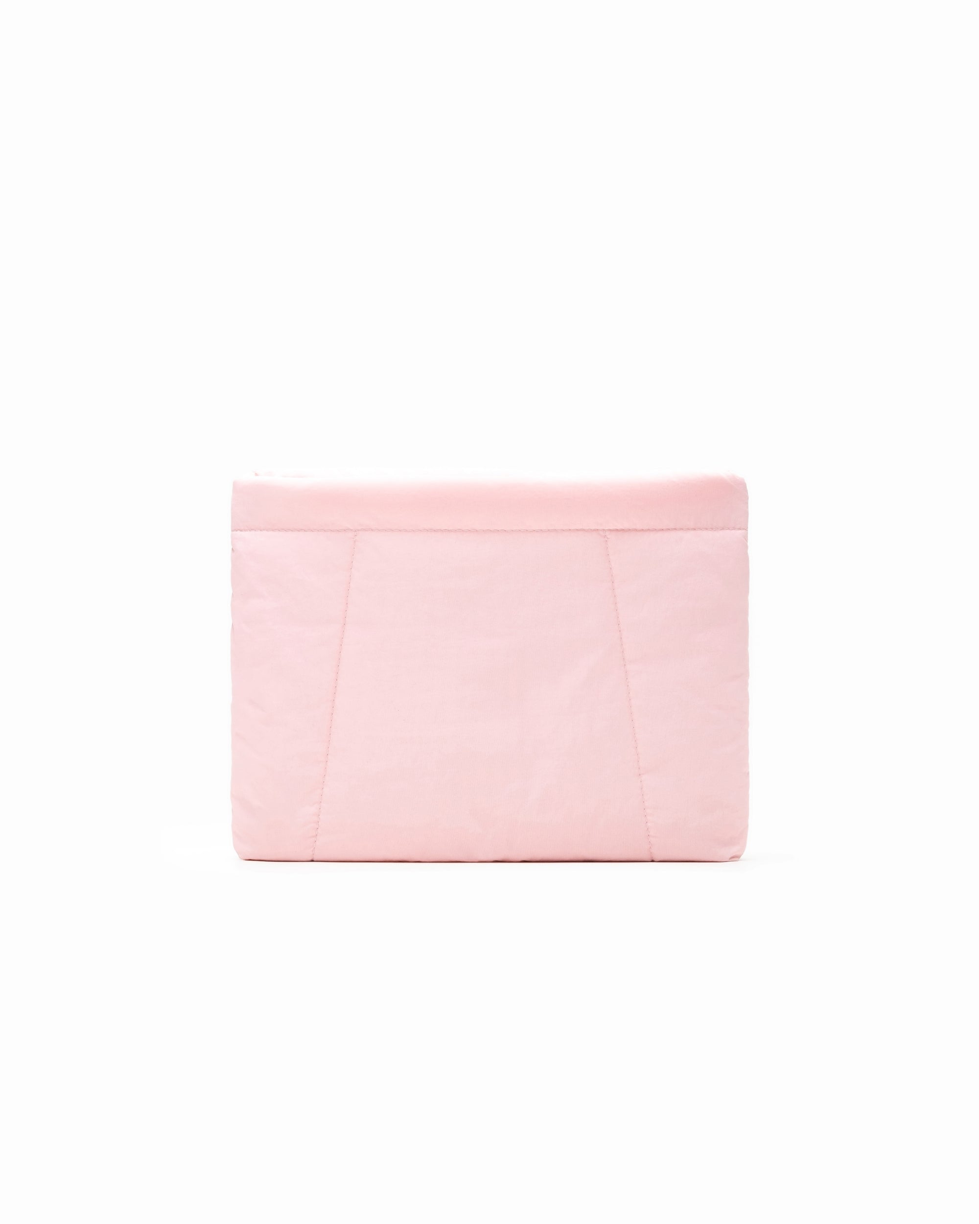 Pale pink suede clutch bag hot sale