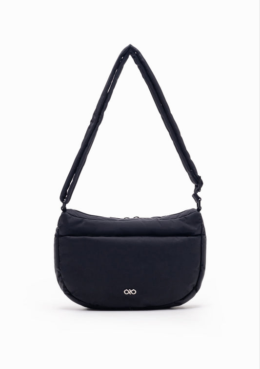 MINI POSH PUFFY CROSSBODY BAG IN JETBLACK